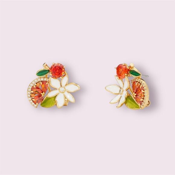 Kate Spade NEW earrings - Sweet Citrus Orange Cluster - Picture 4 of 10